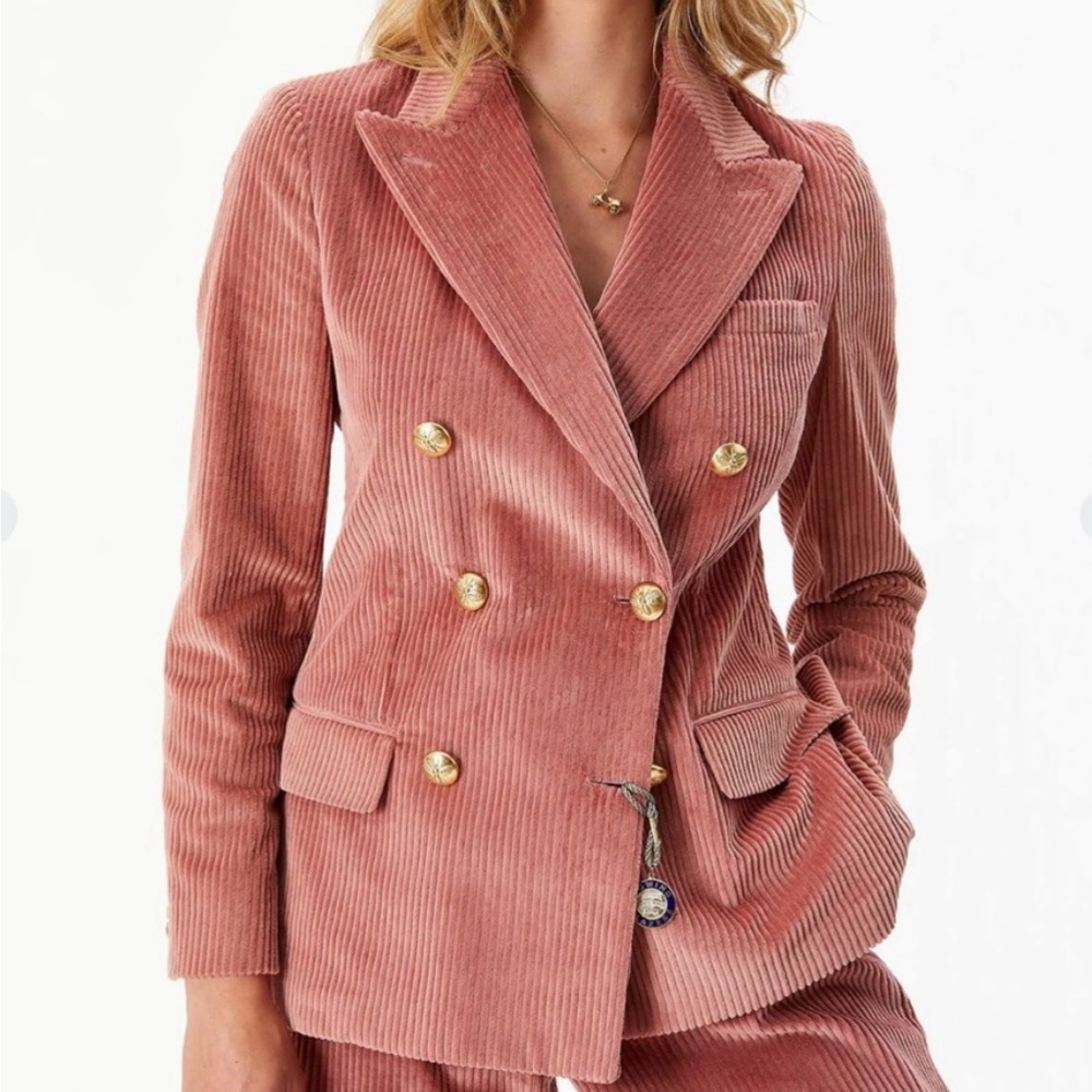NWOT Rowing Blazers 🔥Cream Corduroy Double Breasted Soft Cotton Women’s Sz XXS